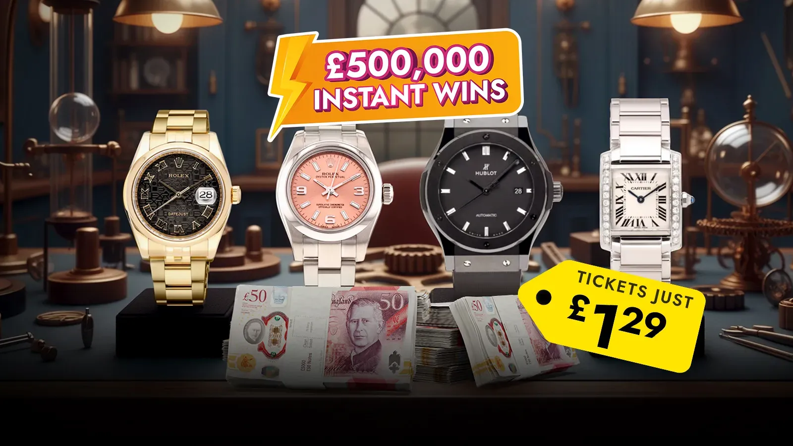 Christmas Watch List - 13 Luxury Watches + £400k Cash & Credit prize competition · World Tombola Christmas Watch List - 13 Luxury Watches + £400k Cash & Credit prize
